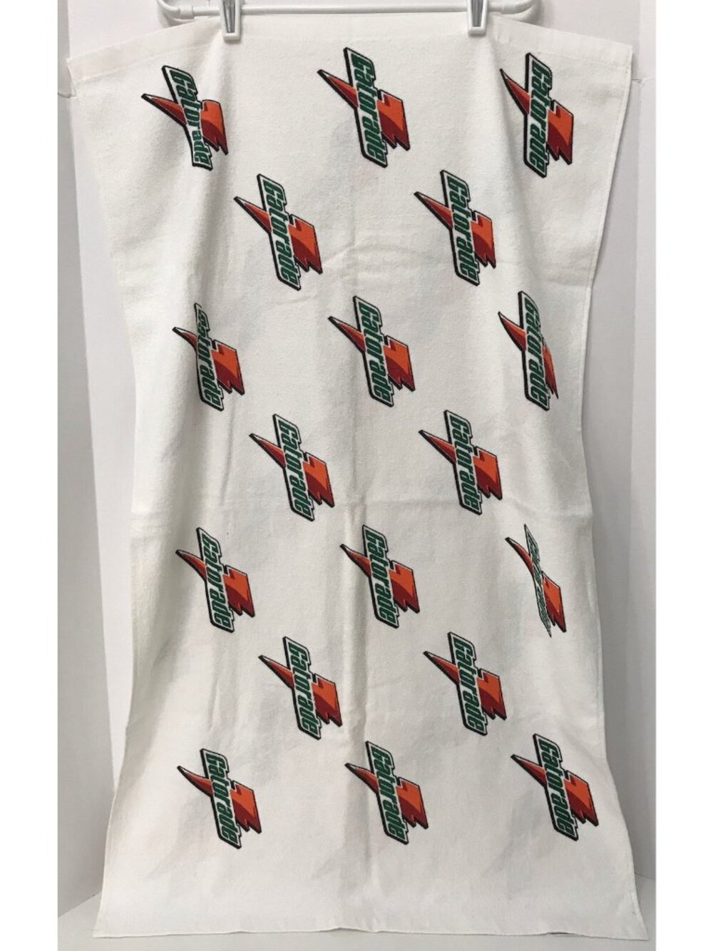 Vintage Gatorade All Over Print Sports Towel Mc Arthur White Cotton 24x40